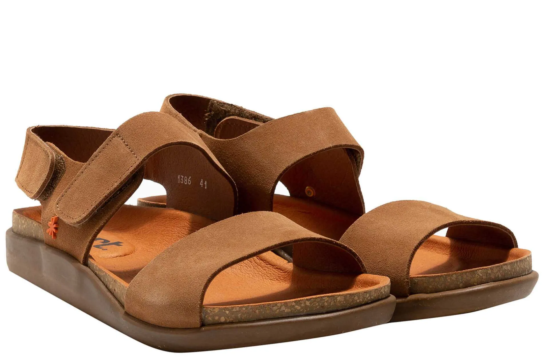 Art Sandalias Planas 1386/Skin Back Cuero^Mujer Sandalias