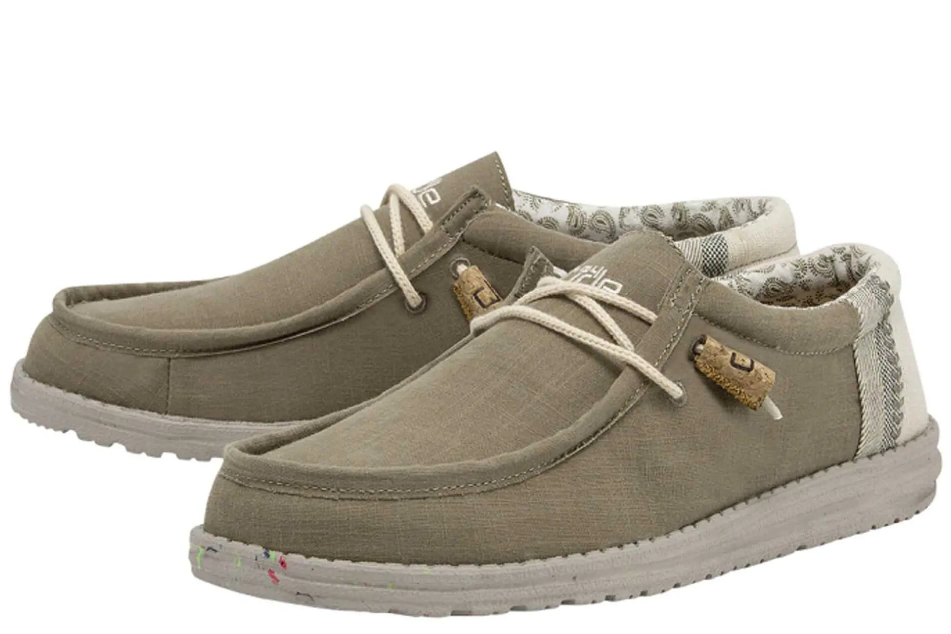 Dude Zapatos Wally Linen Natural^Hombre Zapatos